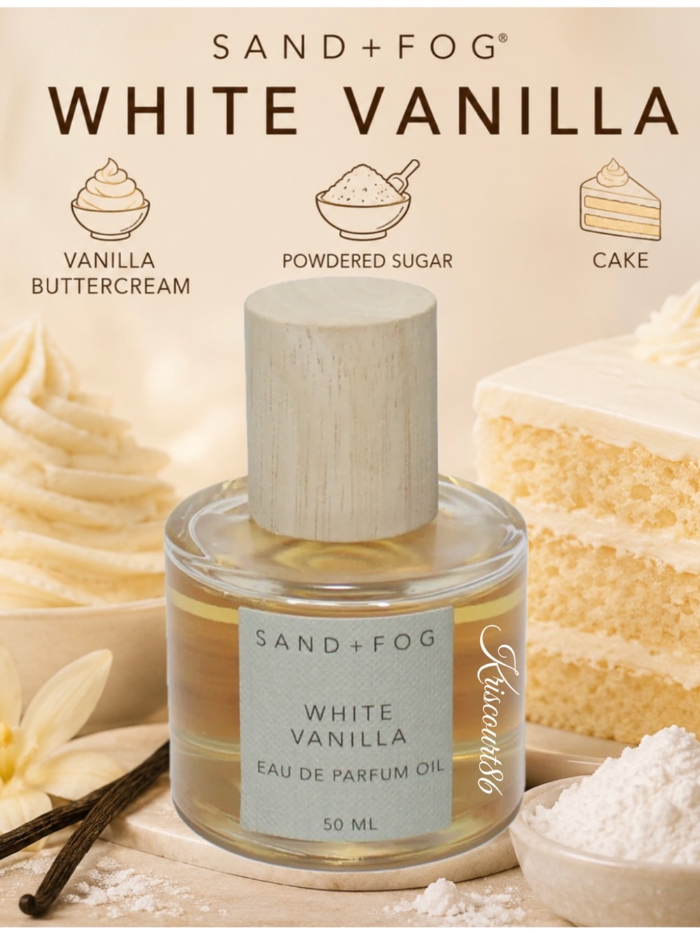 White Vanilla EDP 1.7OZ NEW Sand & Fog